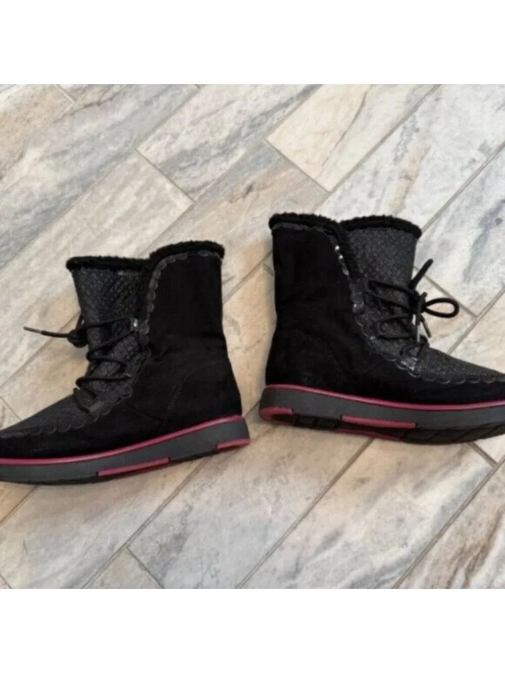 Land's End Girls Youth Size 3 Black Boots Retails $80
